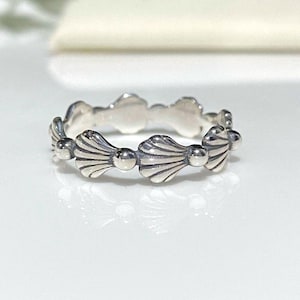 Sterling Silver Seashell Band Ring