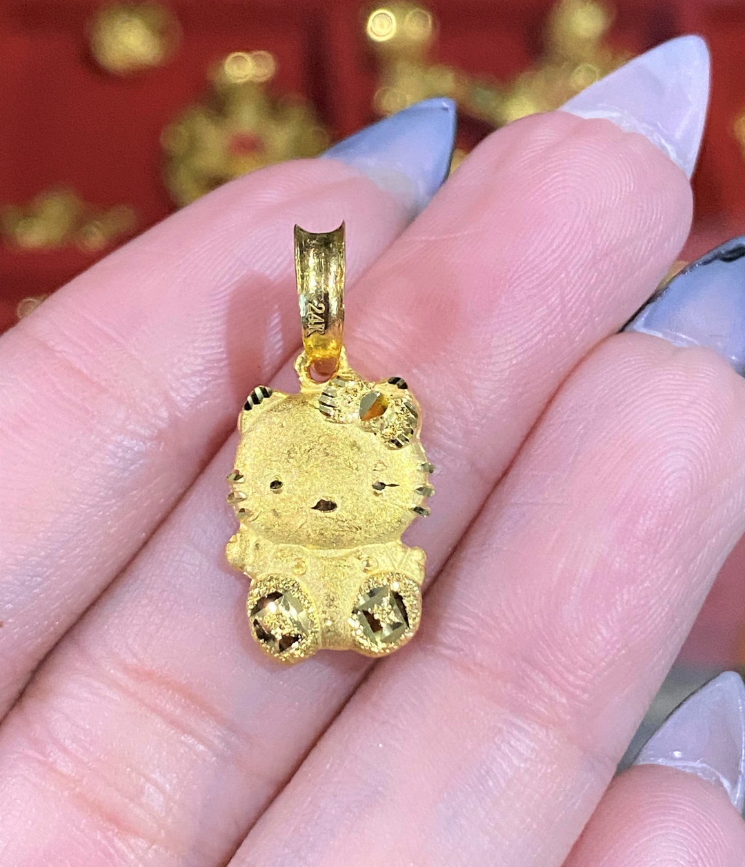 Hello kitty 14k clearance gold necklace