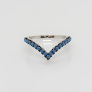 Vintage Sterling Silver Turquoise Ring Size 6