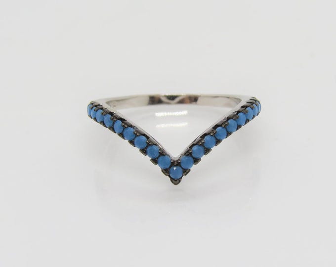 Vintage Sterling Silver Turquoise Ring Size 6