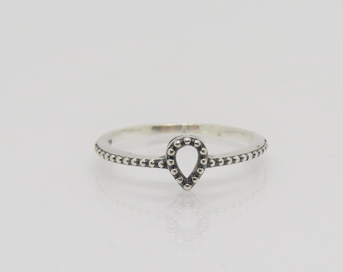 Vintage Sterling Silver Dots Band Ring Size 8