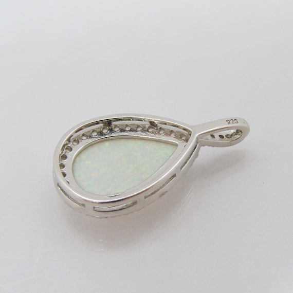 Vintage Sterling Silver White Opal & White Topaz … - image 5