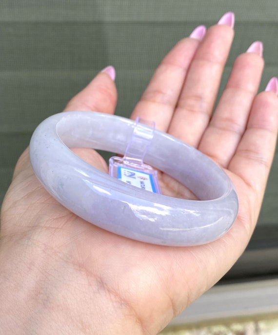 Translucent Natural Lavender, White Jadeite Jade … - image 3