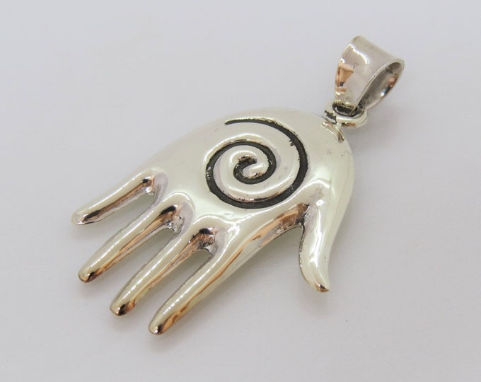 Sterling Silver Hand Pendant.