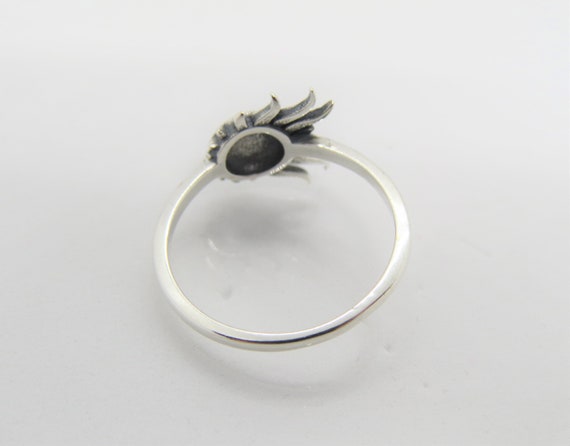 Vintage Sterling Silver Sun Ring Size 7 - image 2