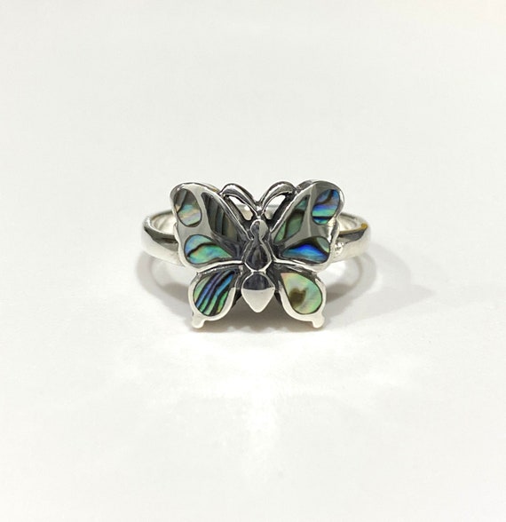 Sterling Silver Abalone Butterfly Ring Sterling Silver Abalone Butterfly Ring