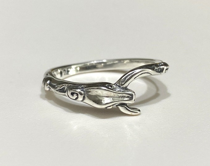 Vintage Sterling Silver Snake Ring Size 7