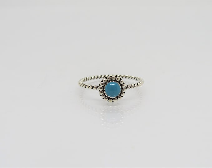 Vintage Sterling Silver Turquoise Ring Size 7