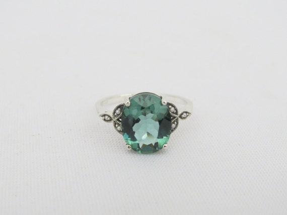 Vintage Sterling Silver Emerald & Seed Pearl Ring Size 7 - Etsy