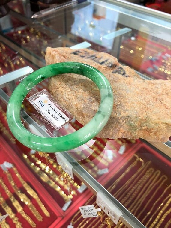 Translucent Natural Green, White Jadeite Jade Vin… - image 9