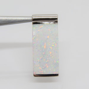 Vintage Sterling Silver Fire Opal Slide Pendant