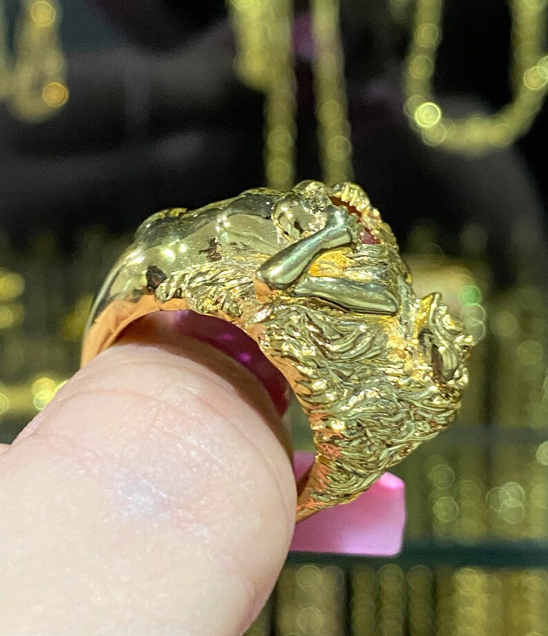 Solid 14k Yellow Gold Heart Ring Band