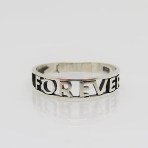 Vintage Sterling Silver Forever Band Ring Size 7