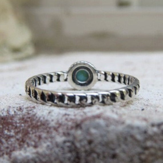 Vintage Sterling Silver Turquoise Ring 7 - image 3