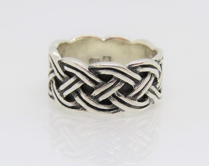 Vintage Sterling Silver Braid Twisted Band Ring Size 7.5