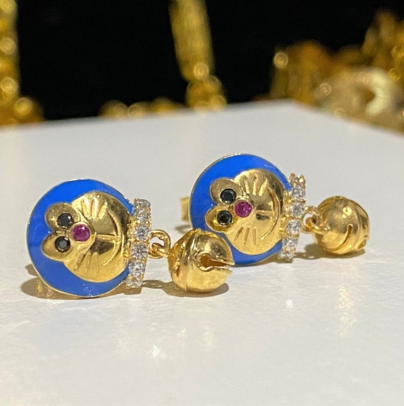 Vintage 18K Solid Yellow Gold Ruby, Black Sapphir… - image 4