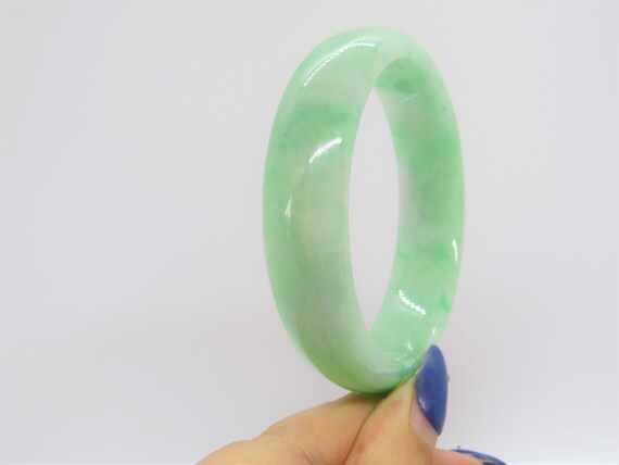 Vintage Translucent Natural Green White Jadeite J… - image 8