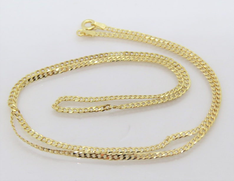Vintage 14K Solid Yellow Gold Cuban Link Chain Necklace - Etsy