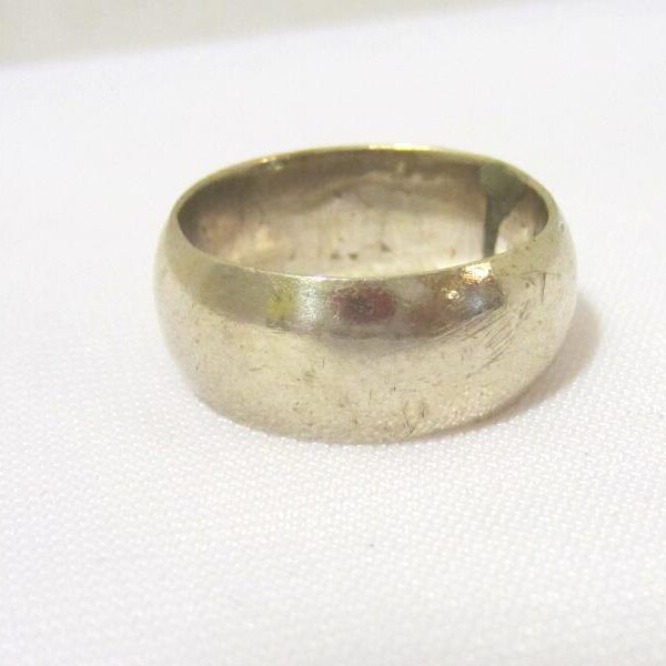 Tama&ntilde;o del anillo de plata esterlina Vintage banda 8.5