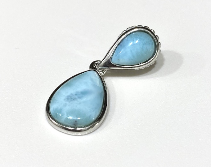 Vintage Sterling Silver Larimar Pendant.