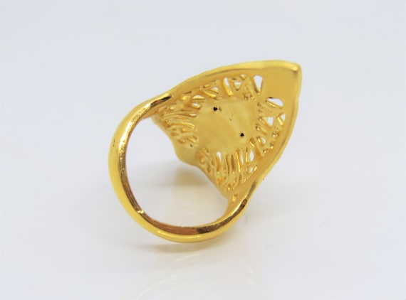 Plume de paon large ring yellow gold | Jewelry | Boucheron Kuwait