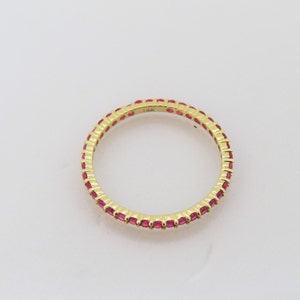 Vintage 14K Solid Yellow Gold Ruby Eternity Band Ring Size 6 - Etsy