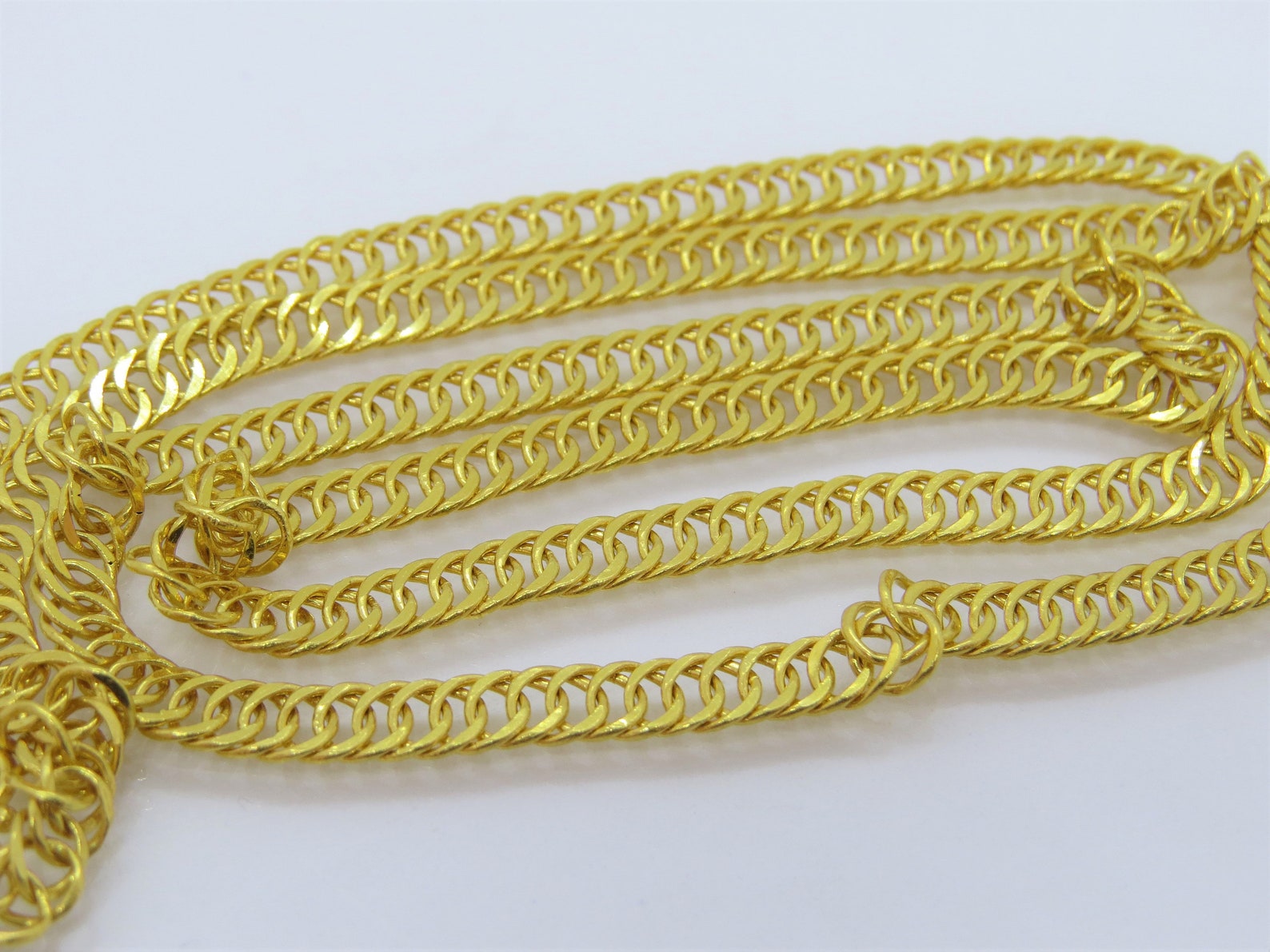 Vintage 24K 980 Solid Gold Cuban Link Chain Necklace - Etsy
