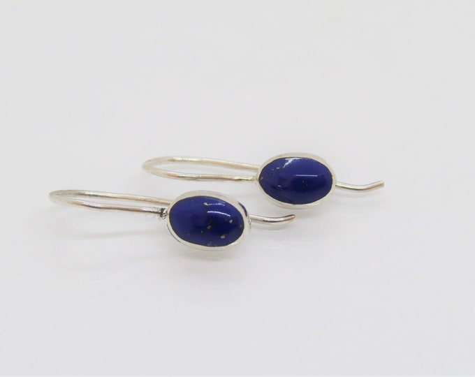 Vintage Sterling Silver Lapis Lazuli Earrings