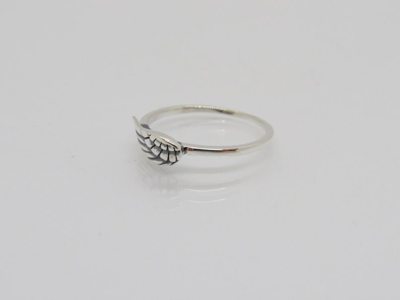 Vintage Sterling Silver Angel Wing Ring Size 7