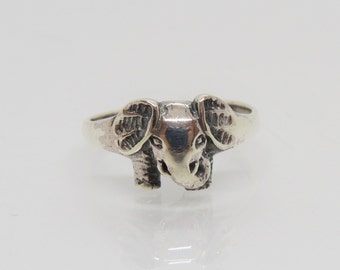 Oxidized Elephant Eternity Ring – .925 Sterling Silver, Sizes 4-12 - View #10