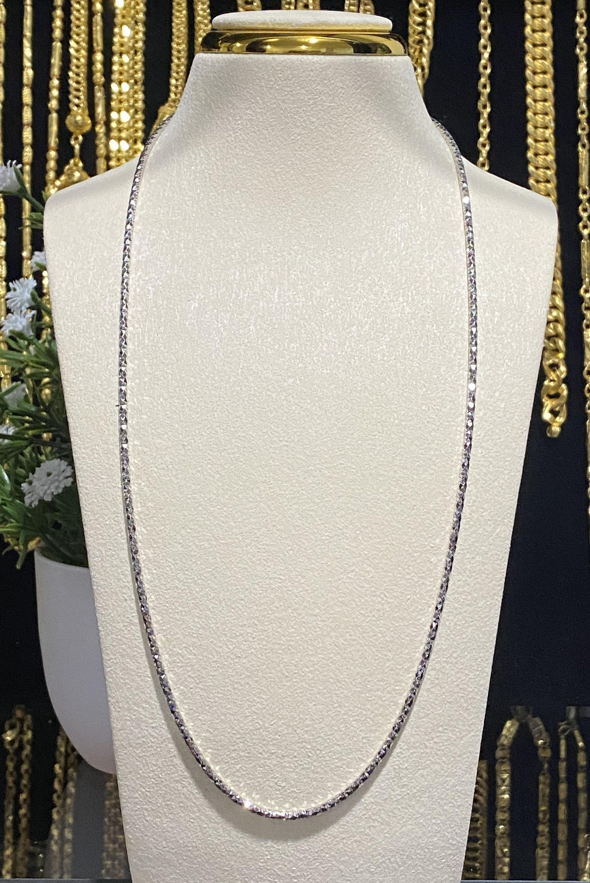 Vintage 18K 750 White Gold Snake Link Chain Necklace 18'' - Etsy Vintage 18K 750 White Gold Snake Link Chain Necklace 18'' - Etsy