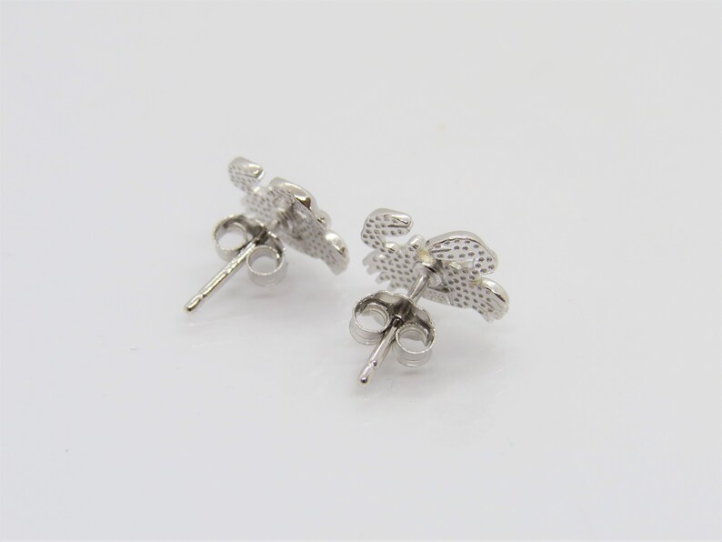 Vintage Sterling Silver White Opal Crab Stud Earrings Etsy