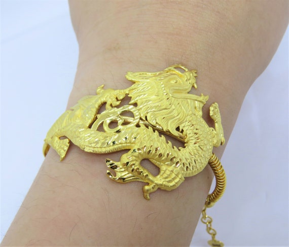 Slave bracelet- golden dragon – KD Steampunk