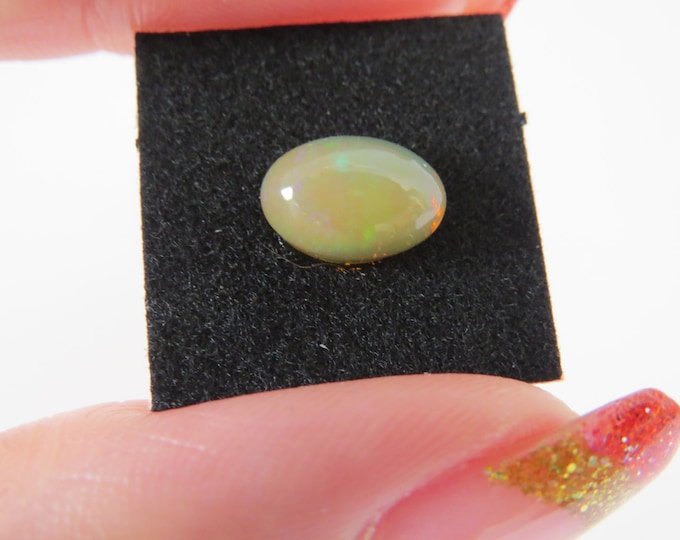 Vintage Oval cut Fire Opal in Display Case Loose Gemstone great Collection 9 x 7MM