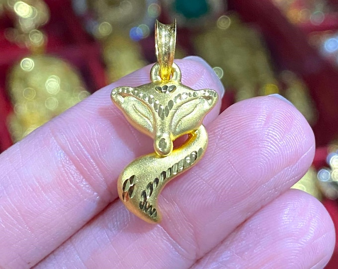 Vintage 9999 Pure Gold FOX Pendant.