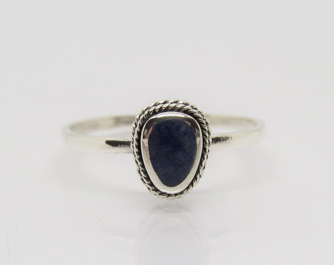 Vintage Sterling Silver Lapis Lazuli Ring Size 8