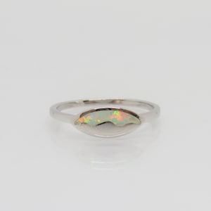 Vintage Sterling Silver Fire Opal Ring Size 9