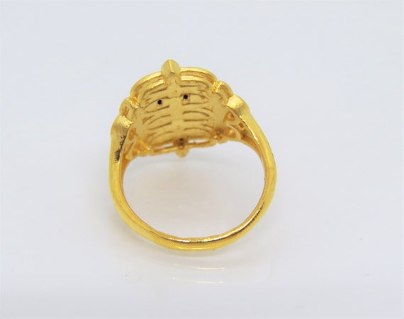 24K 999 Pure Gold Celtic, Geometric Vintage Ring … - image 2