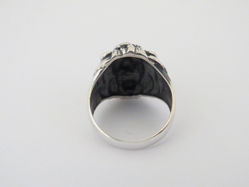 Vntage Sterlng Slver Lon Head Mens Rng Sze 11 - Etsy