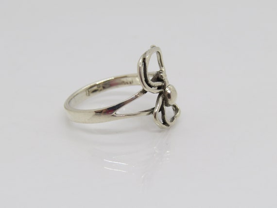 Vintage Sterling Silver Spider Ring Size 9 - image 4