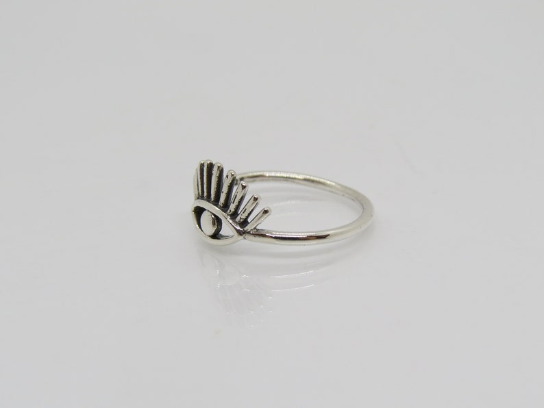 Eye Ring Size 7 Vintage Sterling Silver Evil Eye