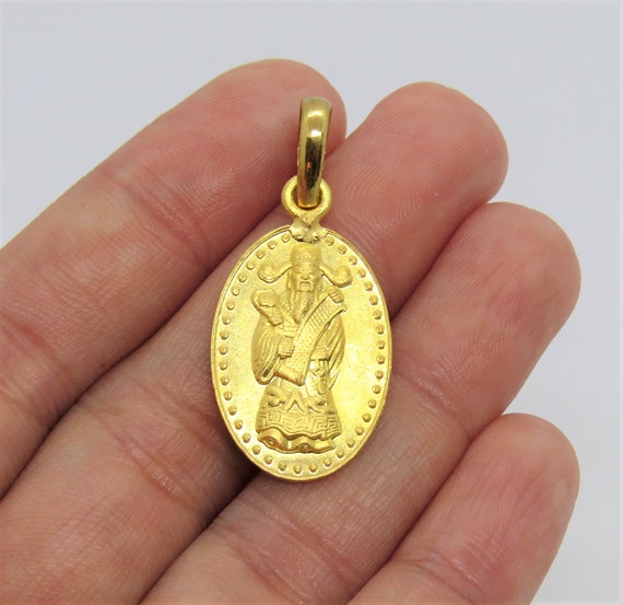 9999 Pure Gold Wishful God of Wealth Mammon Vintage Pendant - Etsy