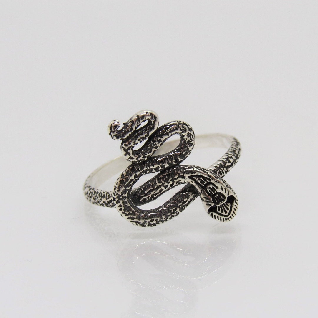 Bague Serpent Argent Sterling Vintage Taille 53 – Usure D’âge, Réparable Facilement