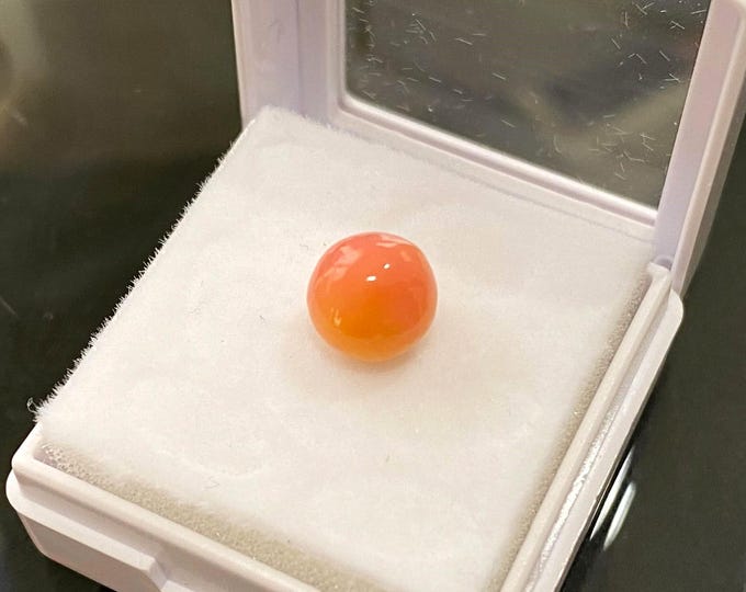 Vintage 2.0ct Natural Pink Yellow Saltwater Conch Pearl. Make for Ring, Pendant.