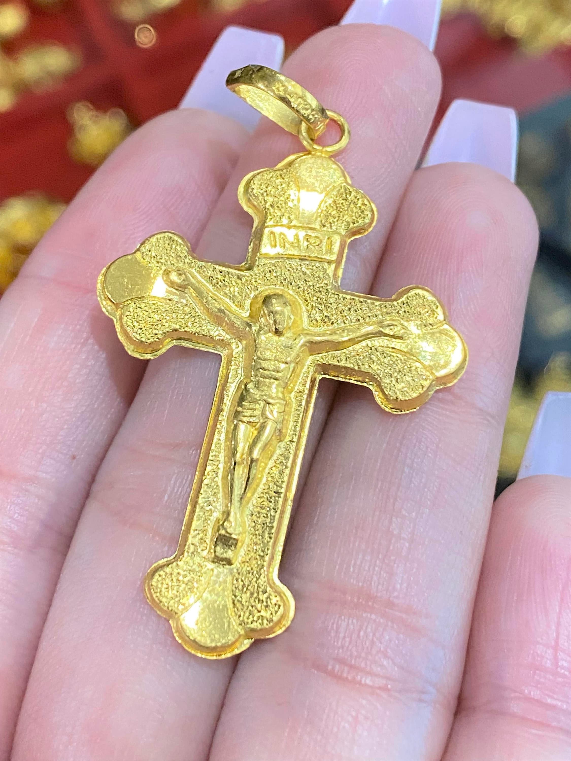 24k Gold Plated Cross Necklace For Women - Fashion Pendant With Free  Shipping