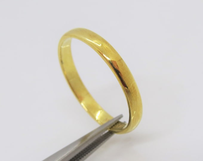 Vintage 18K Solid Yellow Gold Wedding Band Ring Size 10