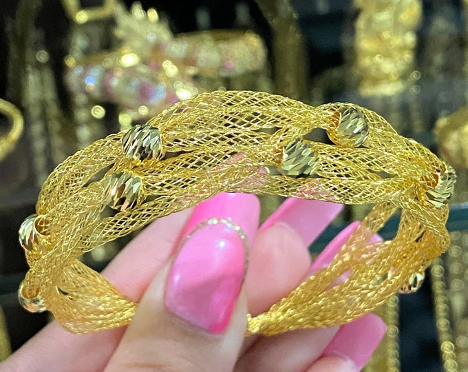 Vintage 15K 610 Solid Yellow Gold Balls Bracelet 7 1/2'' Length
