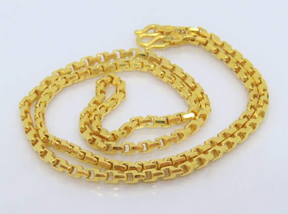 Vintage 24K 980 Pure Gold Square Link 