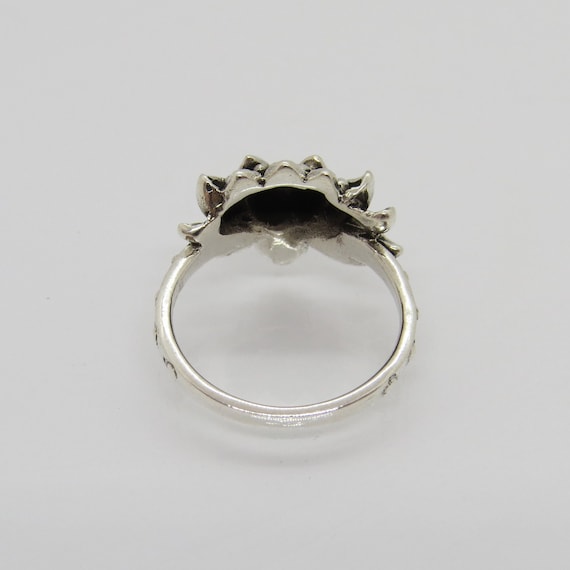 Vintage Sterling Silver Lotus Flower Ring Size 6 - Etsy
