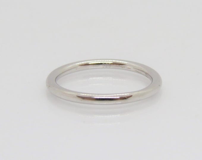 Vintage Sterling Silver Wedding Band 2MM Ring Size 7